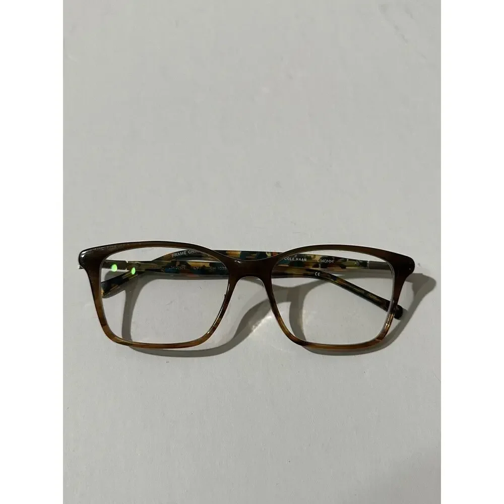 Cole‎ Haan CH 1035 Eyeglasses 53 16 140 Brown Horn Frame Turtoise Women’s Blue